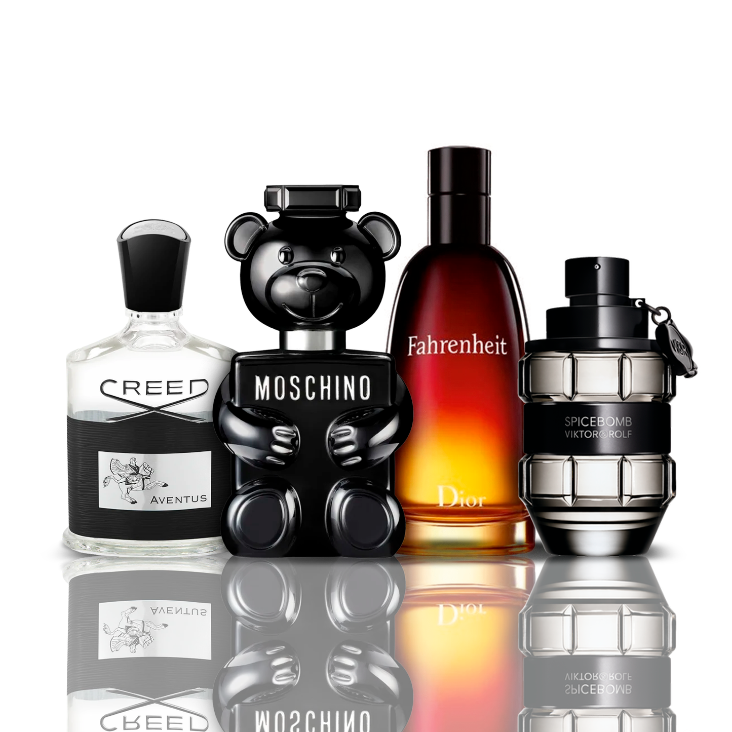 4 parfüm készlet | Creed Aventus + Fahrenheit + SpiceBomb + Toy Boy Moschino 100 ml