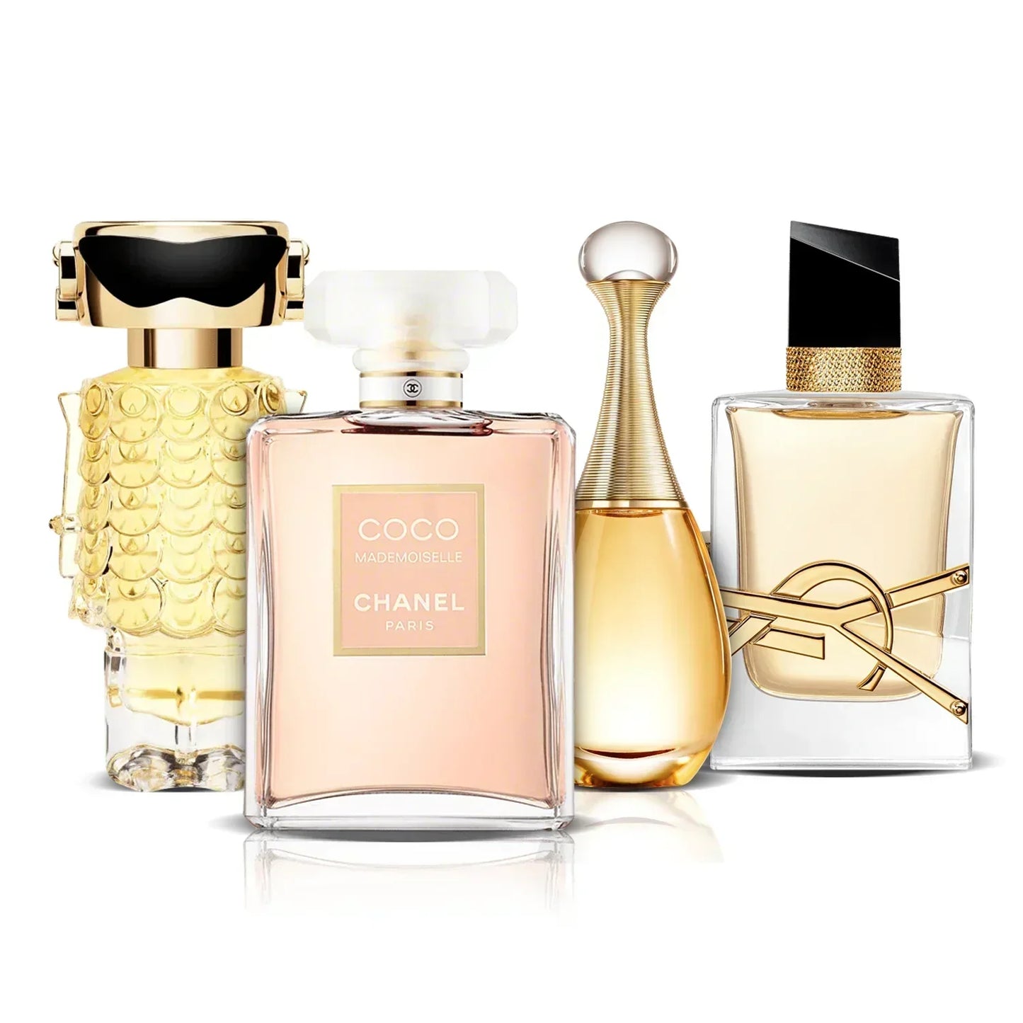 4 parfüm készlet | Fame, Coco Mademoiselle, J'adore i Libre (100 ml)