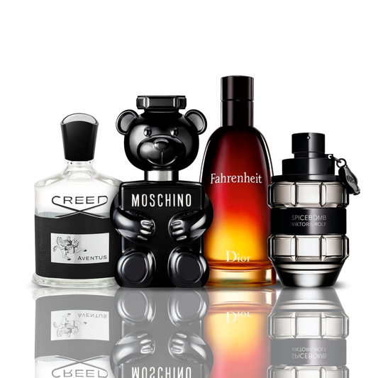 4 parfüm készlet | Creed Aventus + Fahrenheit + SpiceBomb + Toy Boy Moschino 100 ml